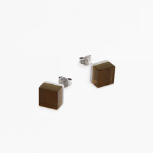 Cubic Earrings | Silver | Smoky Quartz