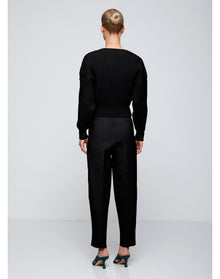 Madeleine Eco Stretch | Knit Suiting Pants | Black