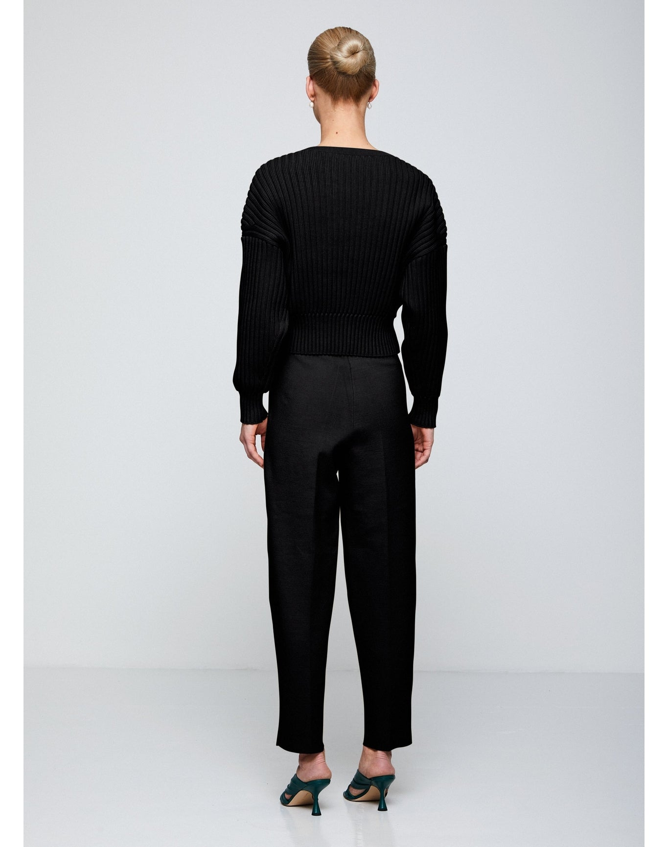 Madeleine Eco Stretch | Knit Suiting Pants | Black