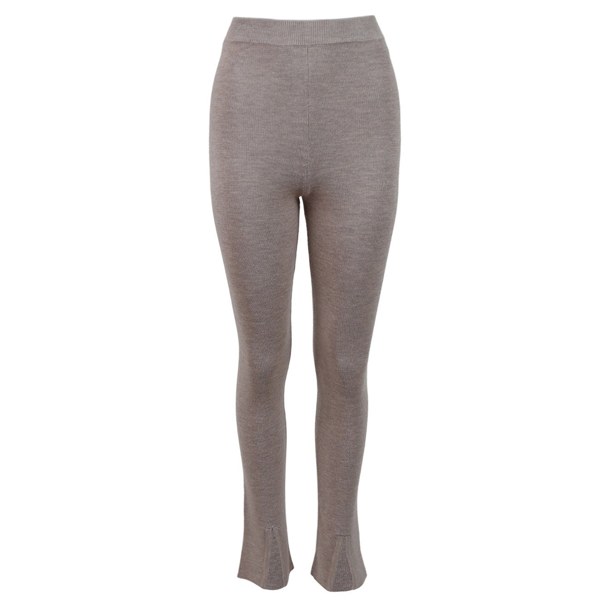 Magda Butrym | Fitted Knit Trousers | Beige