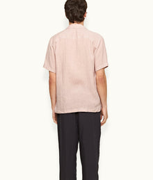 Maitan Relaxed Fit Capri Collar Italian Linen Shirt | Seashell Pink