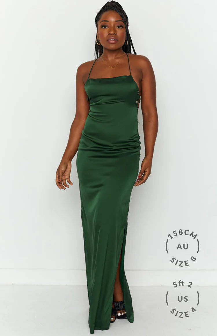 Manhattan Slip Formal Dress | Emerald