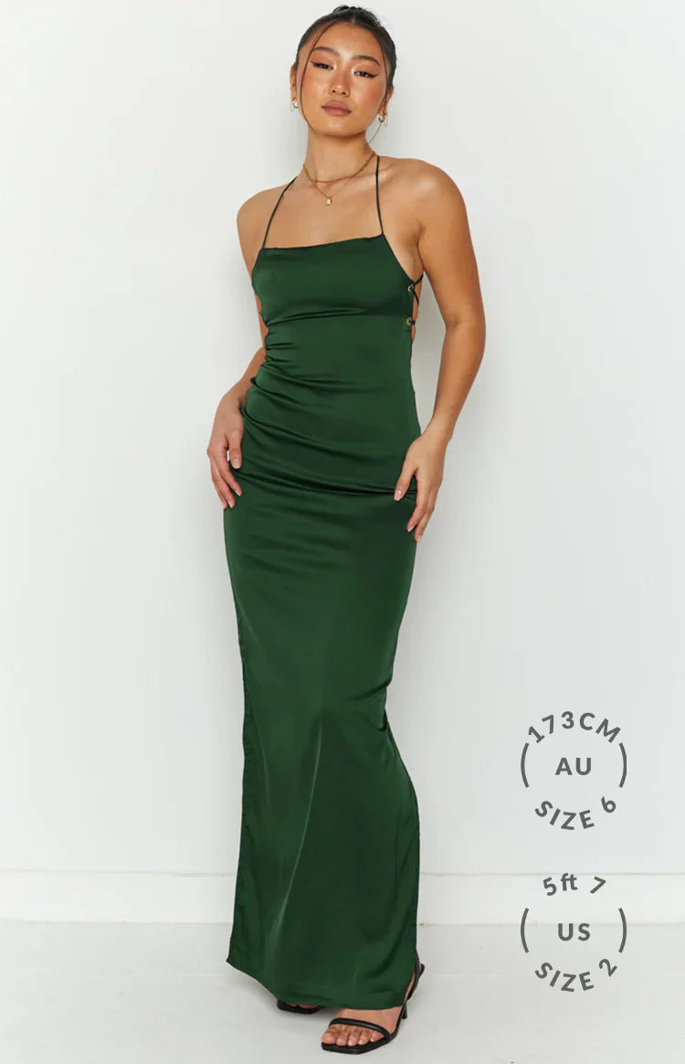 Manhattan Slip Formal Dress | Emerald