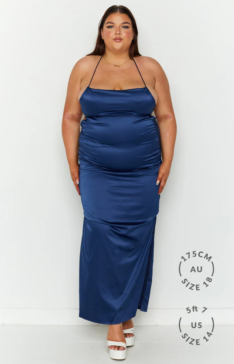 Manhattan Slip Formal Dress | Navy