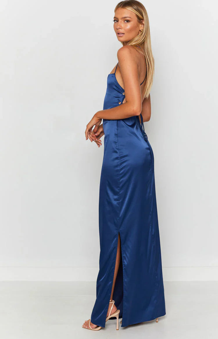 Manhattan Slip Formal Dress | Navy