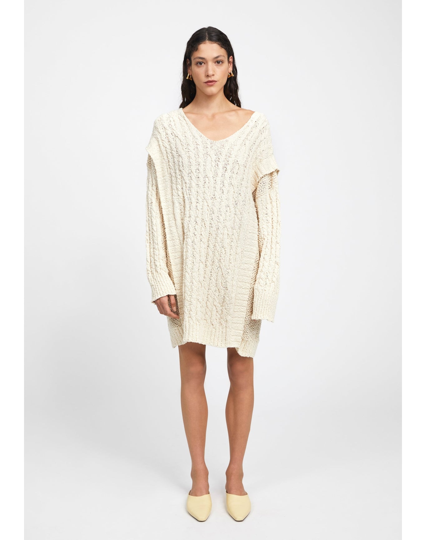 Maple | Rustic Sweater Dress | Creme