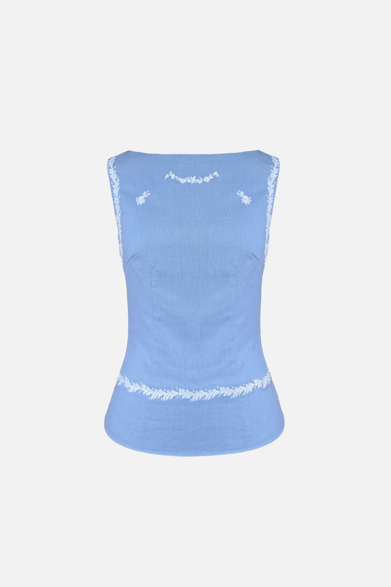 Marie Linen Tank | Blue