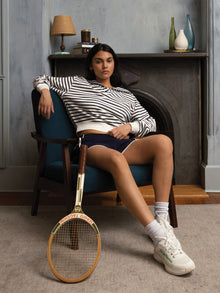 Women | Marina Sailor Collar Sweatshirt | Gardenia