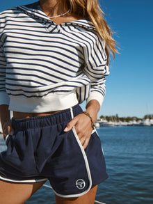 Women | Marina Sailor Collar Sweatshirt | Gardenia