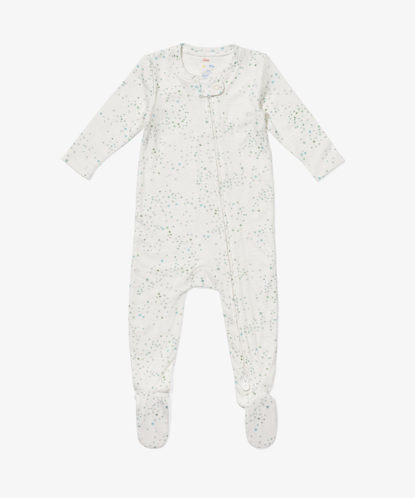 Kids Unisex | Marley Zip Pajama | Green/White