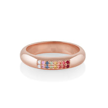 Women | Gradient Rainbow Band | 14k Rose Gold