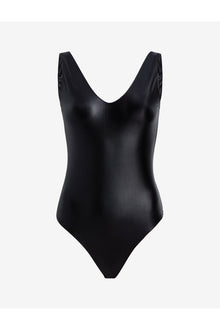 Matte Metallic Deep-V Bodysuit | Oxide