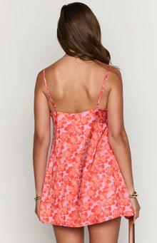 Mattie Floral Mini Dress | Orange