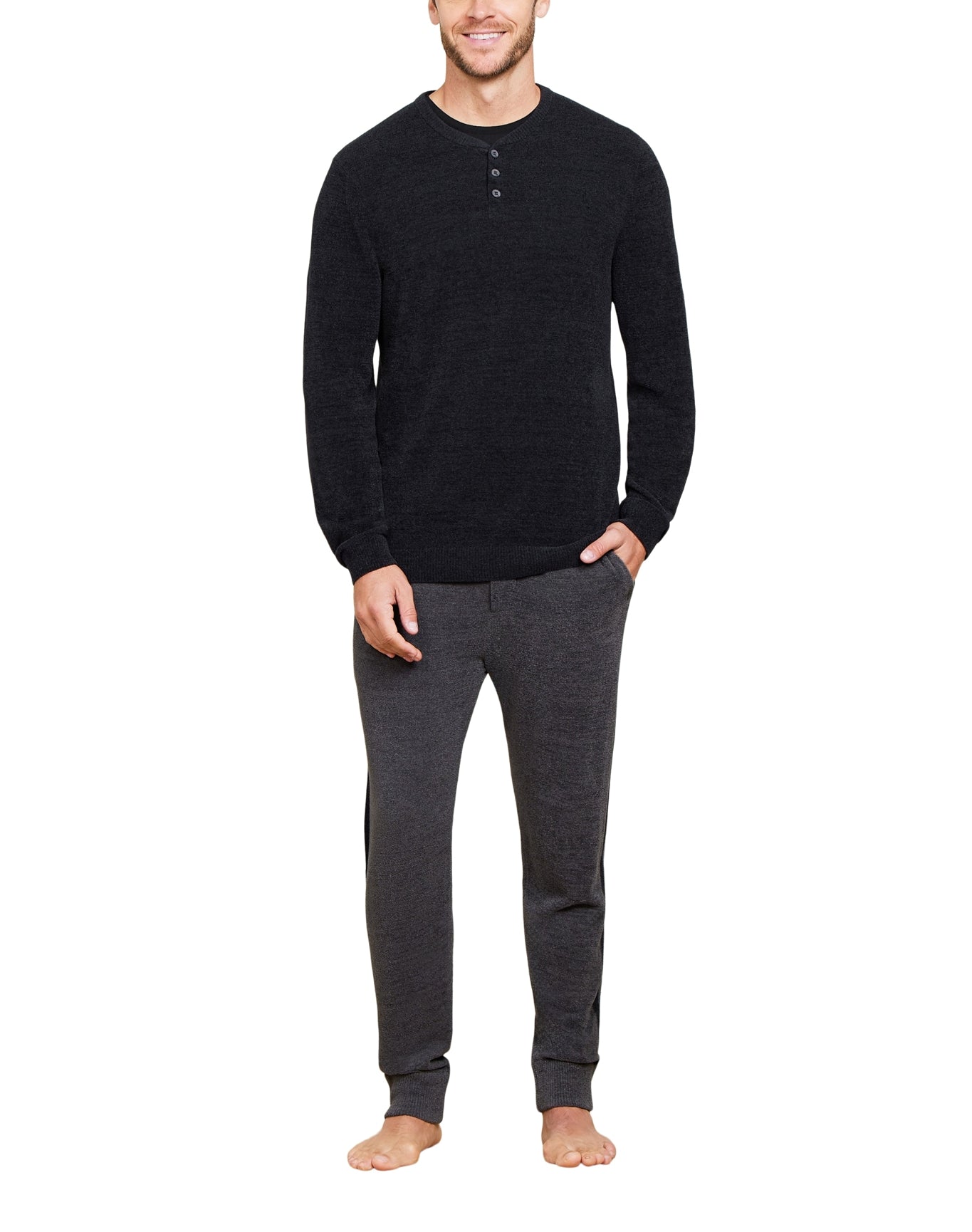 Men | Cozychic Ultra Lite Henley | Black