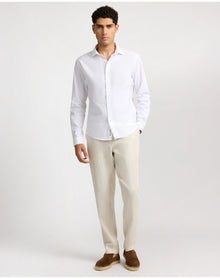Men | Poplin Long Sleeve Button Down Shirt | White