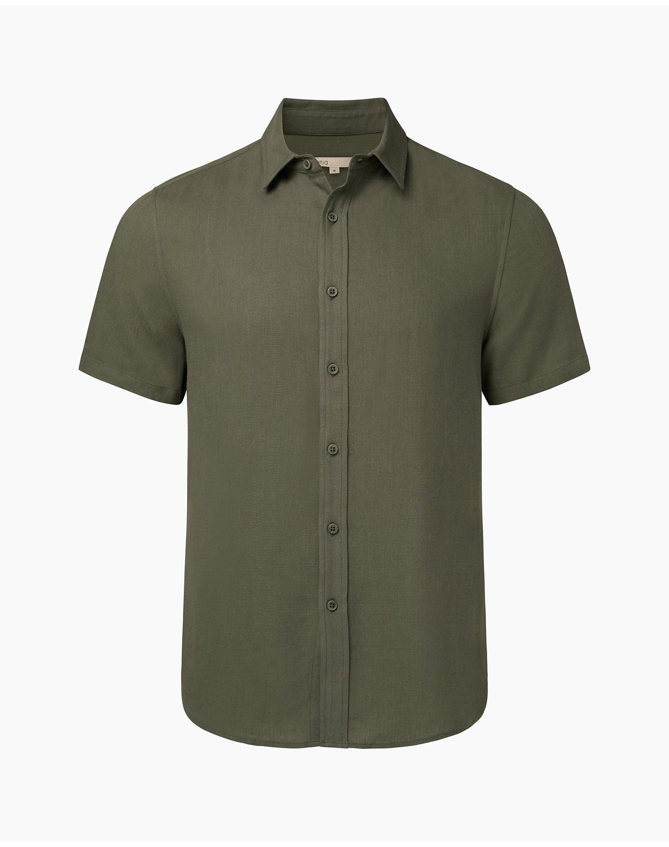 Men | Standard Short Sleeve Linen Shirt | Agave