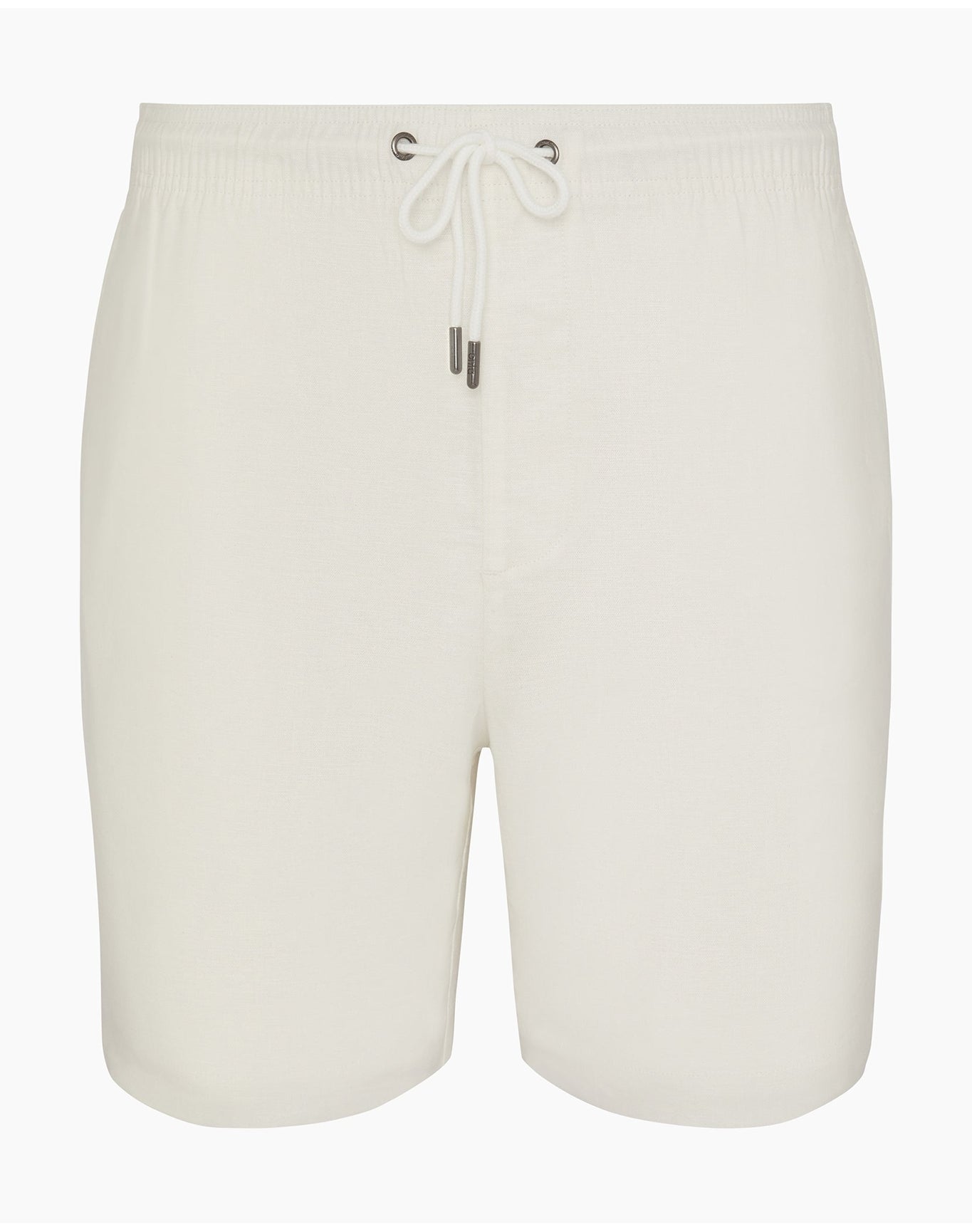 Men | Stretch Linen Pull On Short 6 5" | White