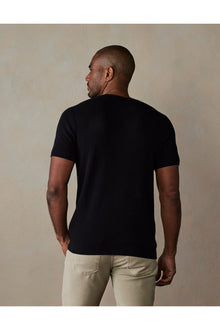 Men | Waffle Knit Sweater Tee | Black