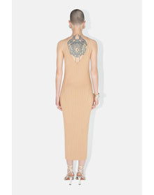 Metallic Rhea Cami Dress | Beige