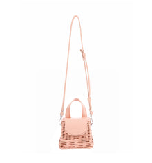 Micro Bag-Peach-Front-WickerWings-WickerHandbag-RattanBag-Handbag-Bag-BlackBag-ShoulderBagForWomen-BlackShoulder-Bag-StrawBag-EcoFriendlyPurses-BeachBag-HolidayBag-Purse-Tote-Satchel