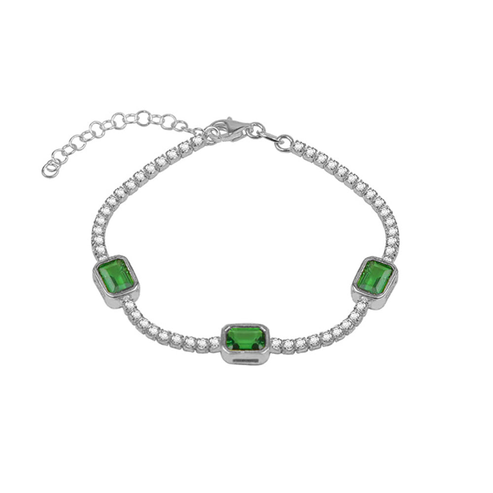 The Green Emerald Tennis Bracelet (Chapter II By Greg Yüna x The M Jewelers) | Gold Vermeil & Sterling Silver