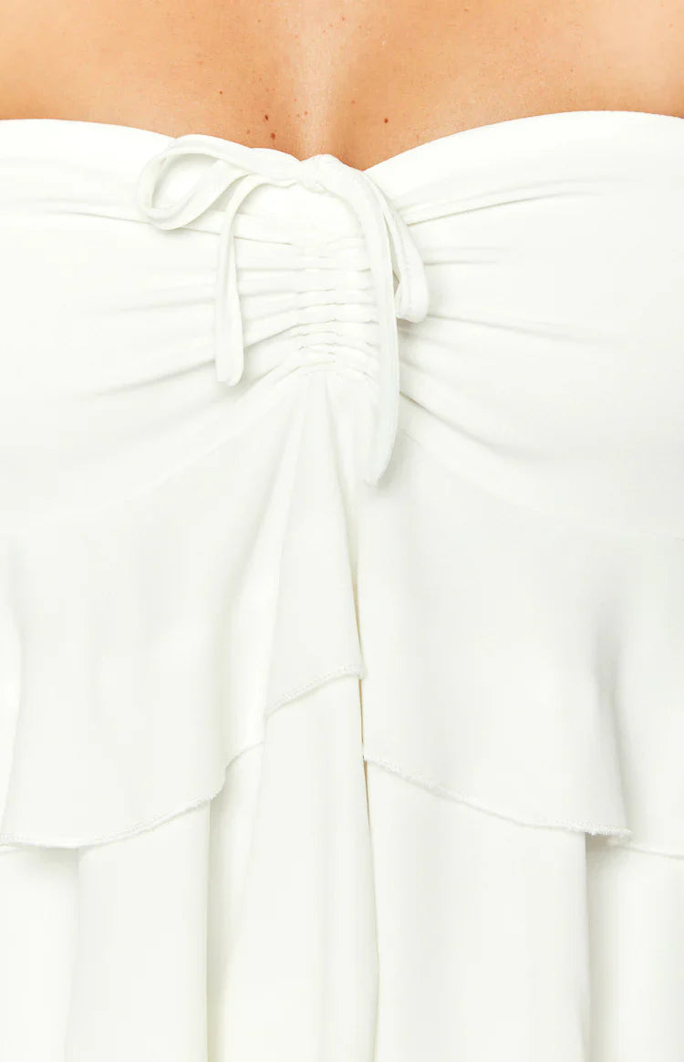 Miller Strapless Mini Dress | White