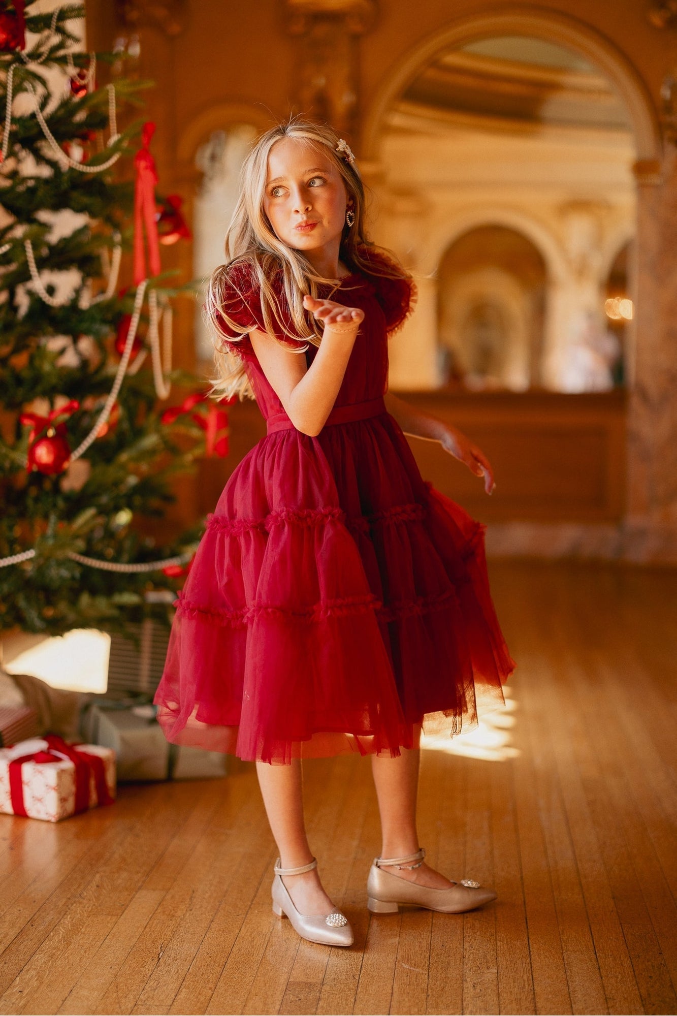 Girls | Mini Eclair Dress | Red