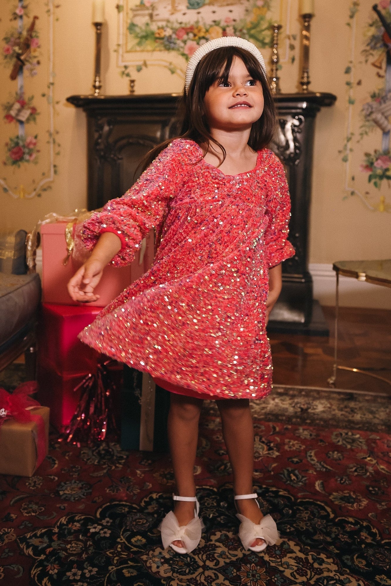 Girls | Mini Jewel Dress | Pink