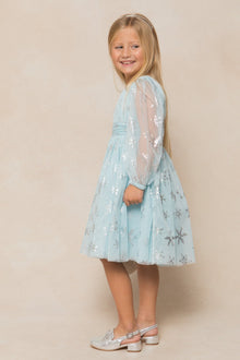 Girls | Mini Snowflake Dress | Blue