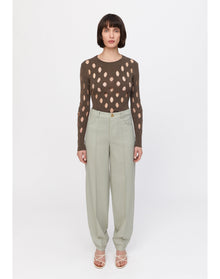 Misty | Cut-Out Longsleeve Top | Bronze
