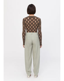 Misty | Cut-Out Longsleeve Top | Bronze