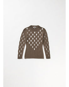 Misty | Cut-Out Longsleeve Top | Bronze