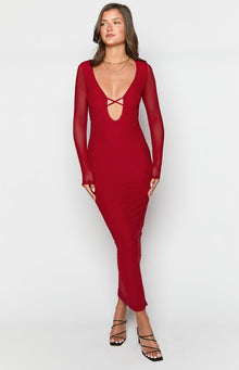 Monni Maxi Dress | Red
