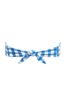 Tori Bandeau Bikini Top | Blue Gingham