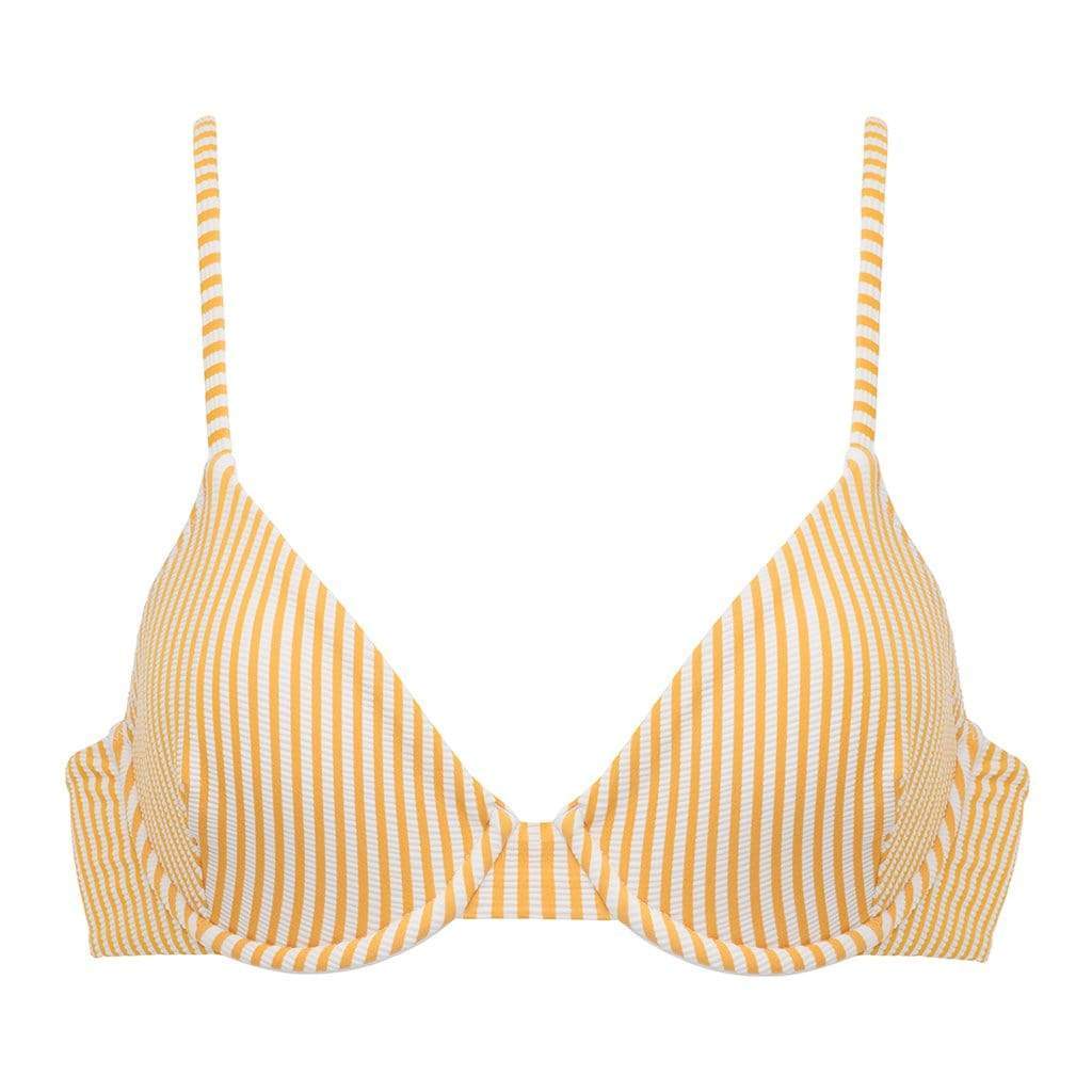 Dainty Bikini Top | Canary Stripe