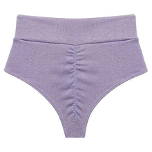 Added Coverage High Rise Bikini Bottom | Lilac Sparkle