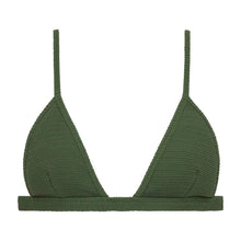 Hunter Triangle Bikini Top | Olive Micro Scrunch