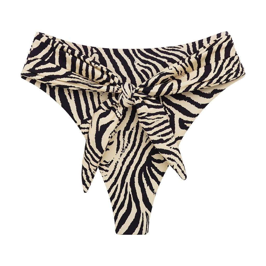 Paula Tie-Up Bikini Bottom | Zebra