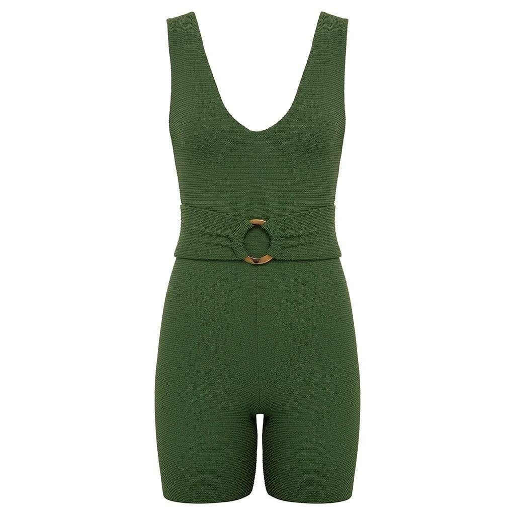 Kim Onesie | Olive Micro Scrunch