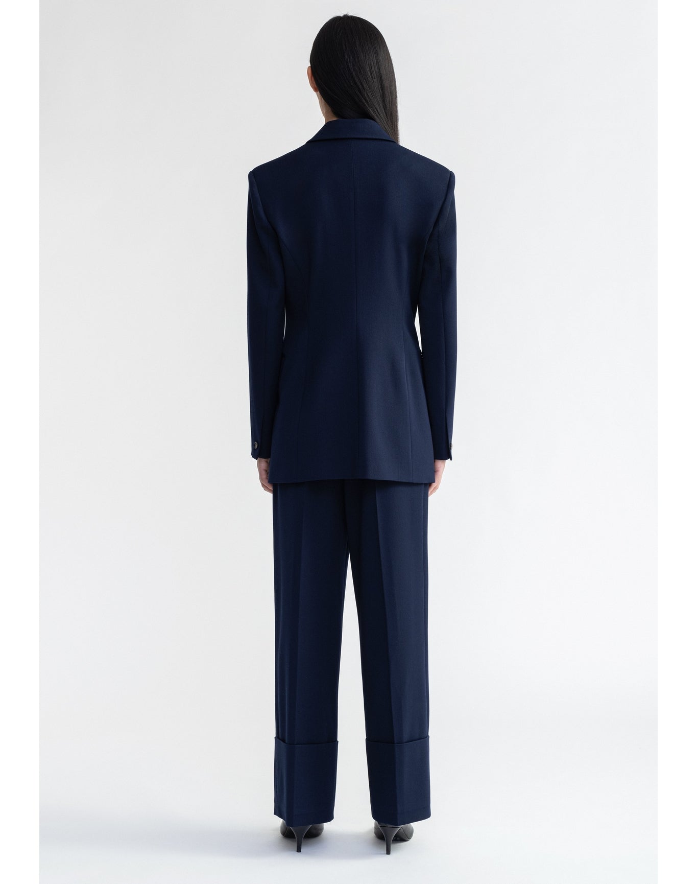 Motive | Waisted Boxy Blazer | Mindnight Blue