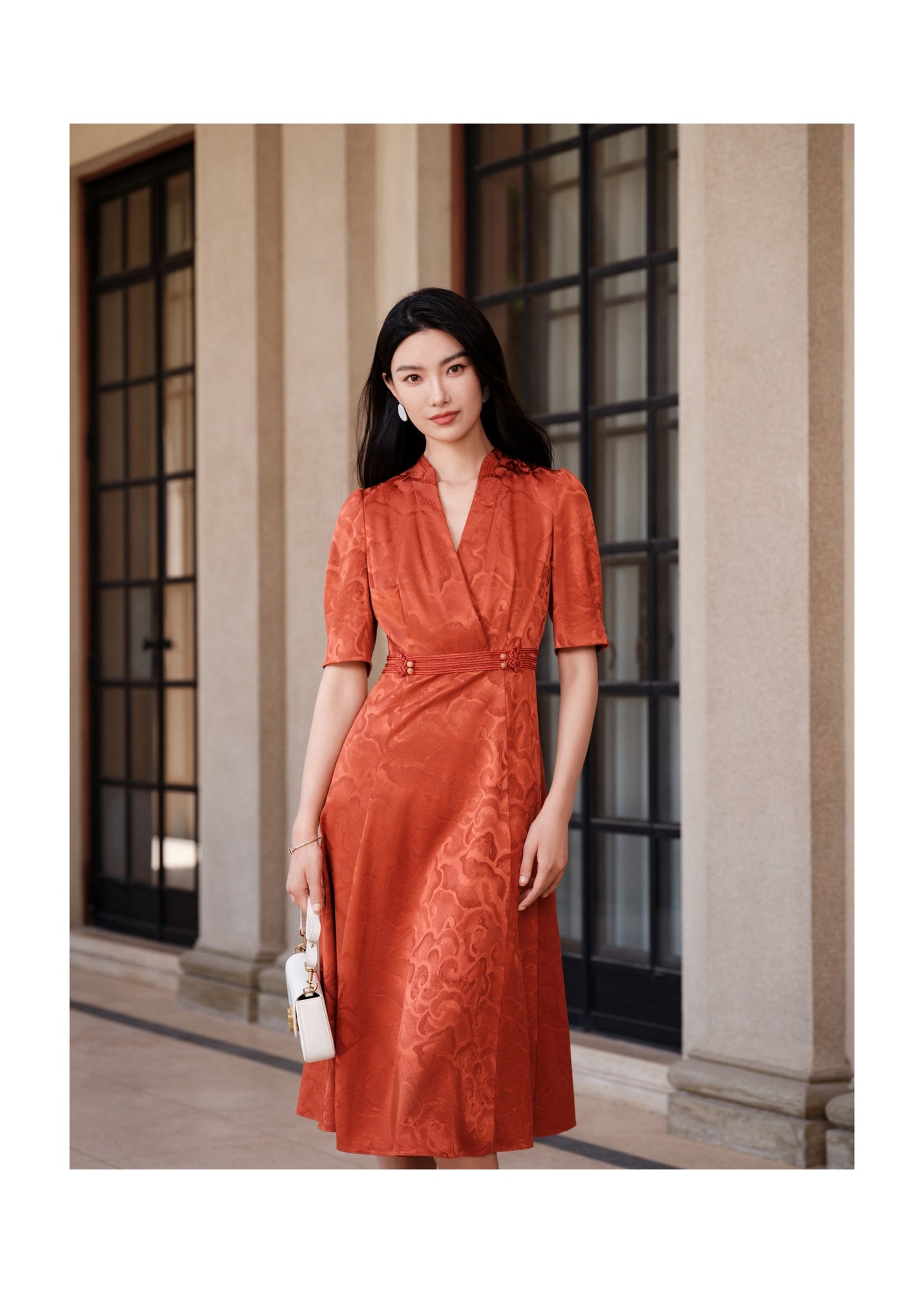 Mulberry Silk Dress | Orange