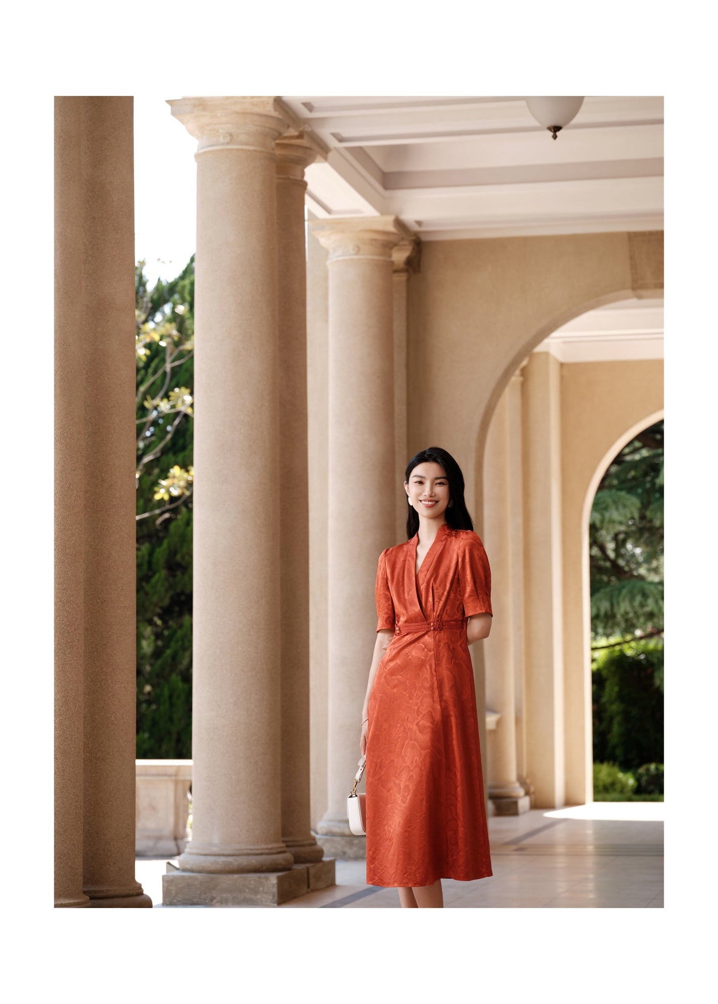 Mulberry Silk Dress | Orange