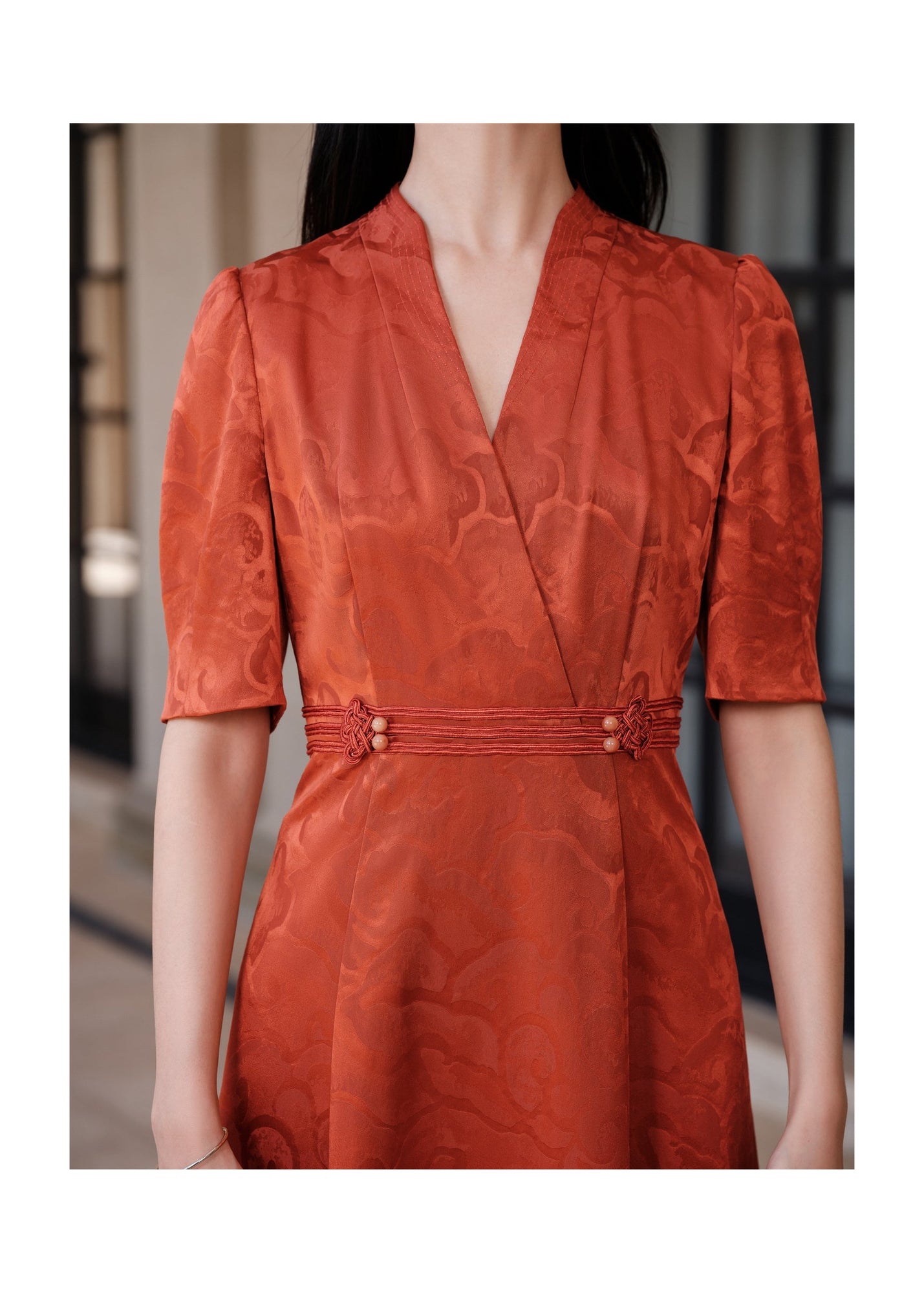 Mulberry Silk Dress | Orange