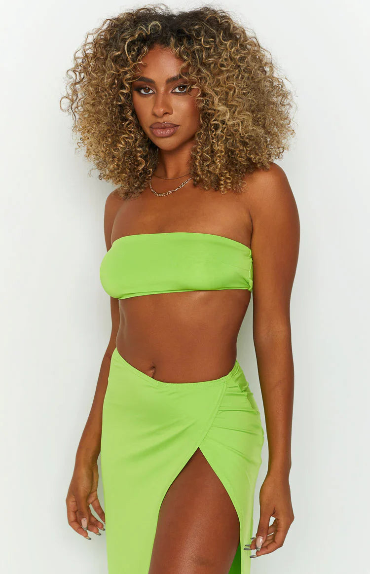 Murphy Bandeau Top | Lime