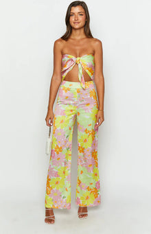 Mykonos Floral Scarf Top | Yellow