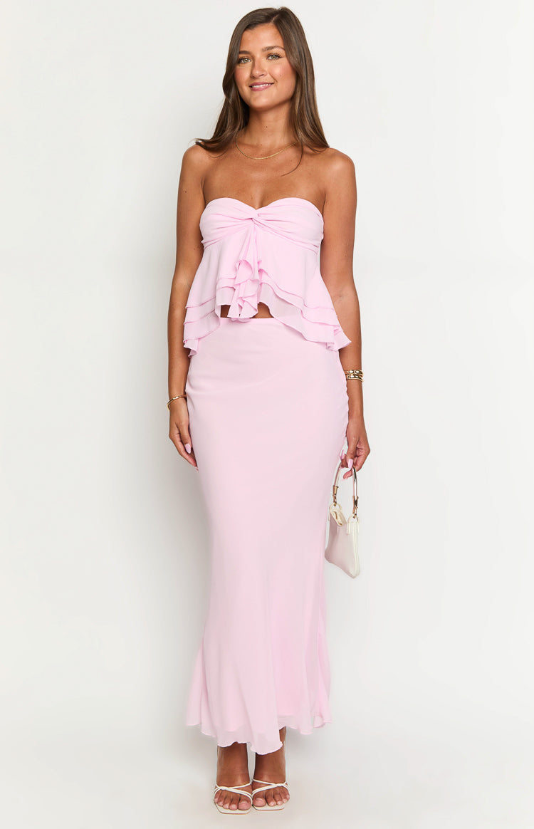 Myrna Strapless Top | Pink