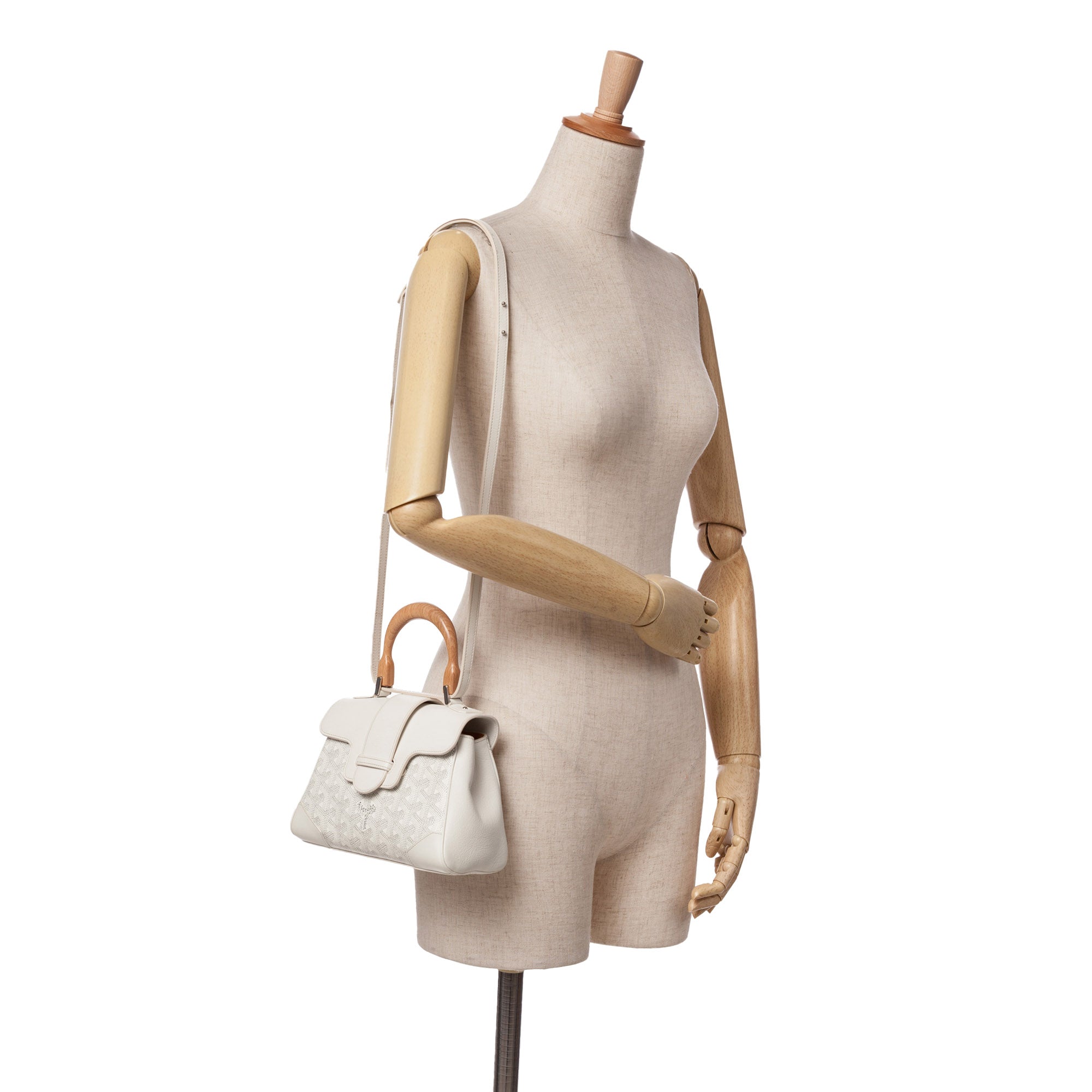 Goyard | Pre-Owned Mini Goyardine Saigon Souple - III | White