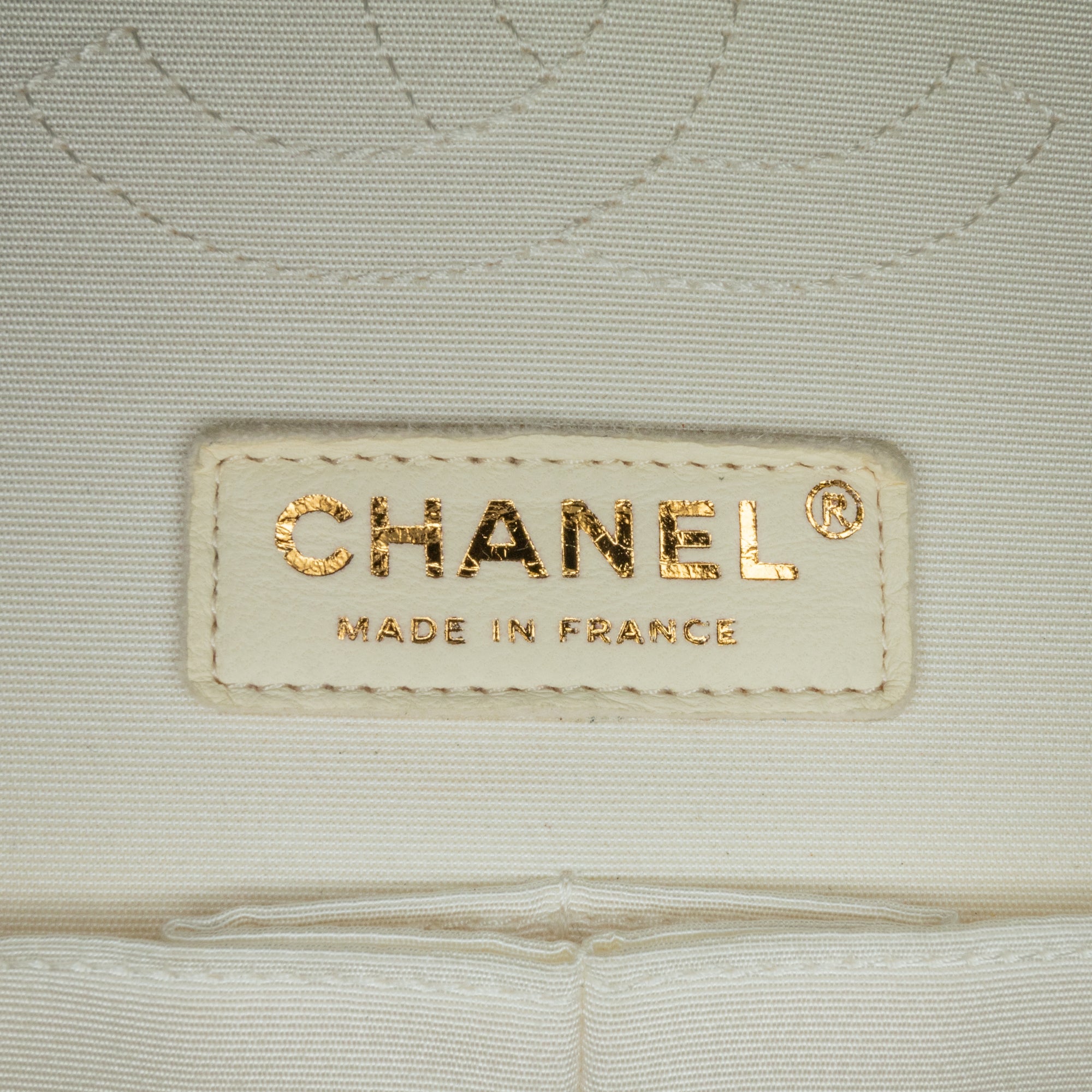 Chanel | Pre-Owned Medium Classic Printed Denim Floral Double Flap | Brown/Light Beige