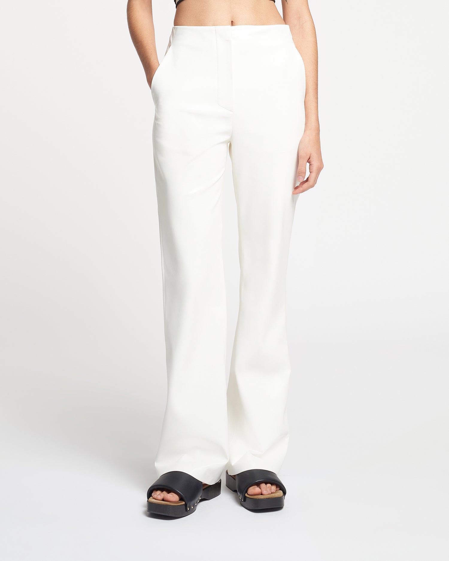 Manola Okobor Alt-Leather Pants | White