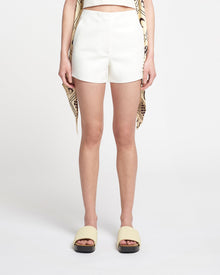 Elza Okobor Alt-Leather Shorts | White